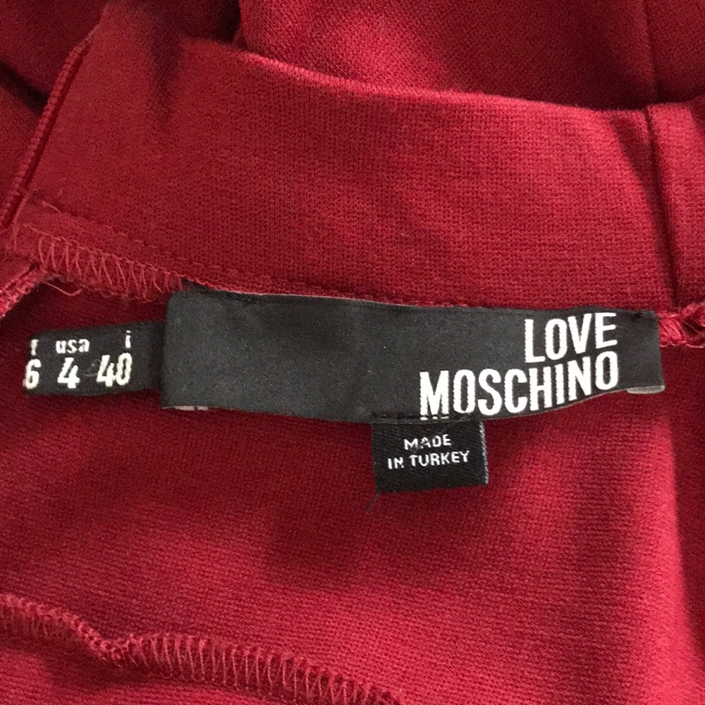 Love Moschino Red Long Sleeve Dress - Picture 5 of 7